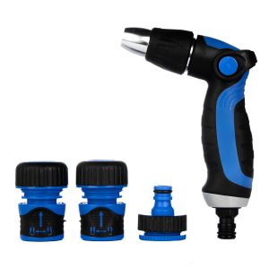 SET 4 PZ PÍSTOLA DE RIEGO + ACOPLES 3/4
